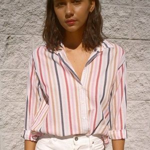Xirena Beau Multi-Color Stripe Buttondown